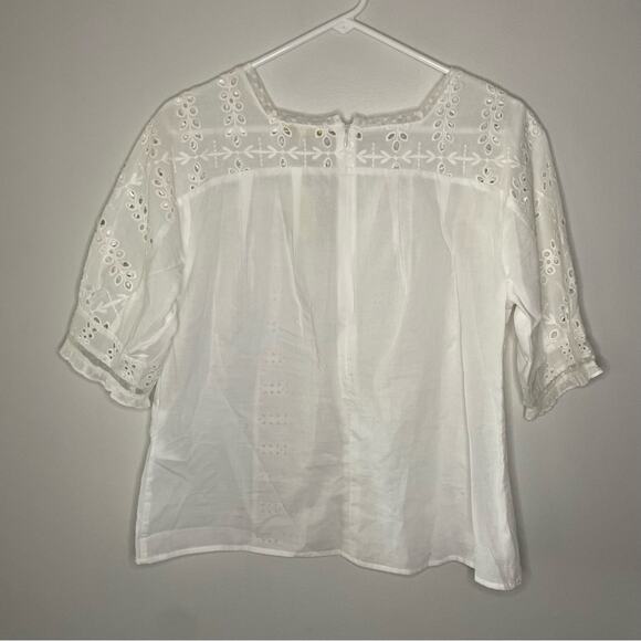 NWT New Maje Loody Eyelet Top in White Size L - Picture 10 of 10